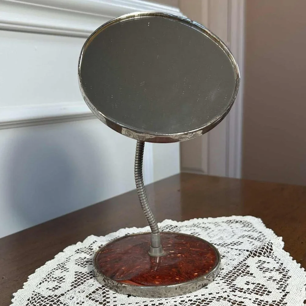 MCM 8” double sided gooseneck vanity mirror